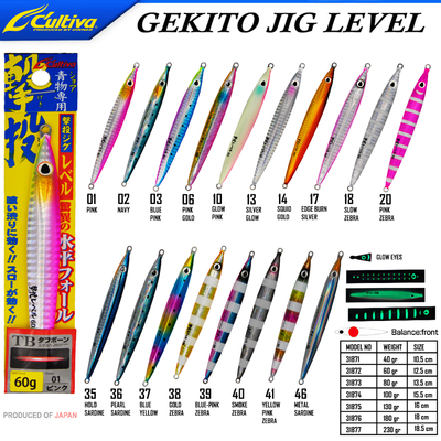 CULTIVA - Cultiva 31874 Gekito Jig Level 100g 15.5cm
