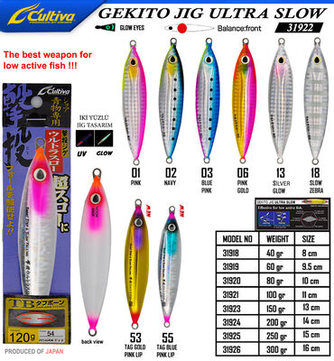 CULTIVA - Cultiva 31922 Gekito Jig Ultra Slow 120g 12.0cm