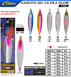 CULTIVA - Cultiva 31926 Gekito Jig Ultra Slow 350g 16cm