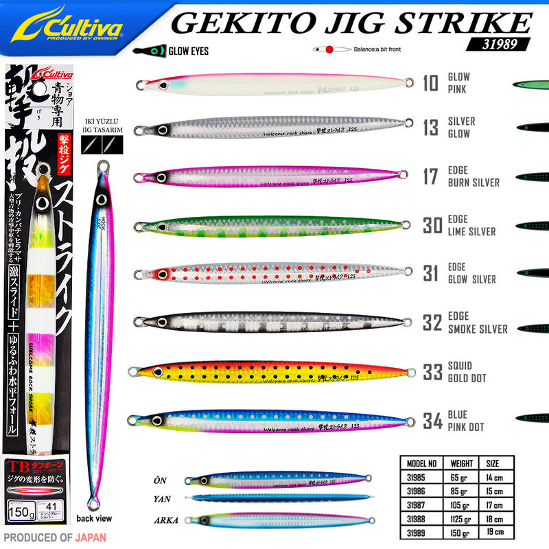 CULTIVA - Cultiva 31989 GEKITO JIG STRIKE 150 gr