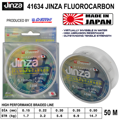 JINZA - Jinza Fluorocarbon 50 m Misina