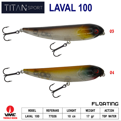 TITAN - Titan Laval 10 cm 17 gr TopWater Maket Balık