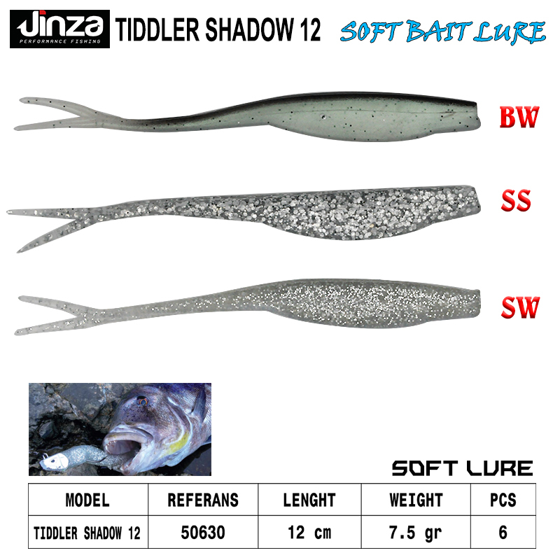 Jinza Hawk Tiddler Shadow 120 mm 7,5 gr Silikon Balık 6 Adet