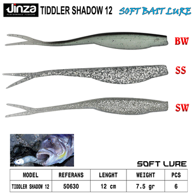 JINZA - Jinza Hawk Tiddler Shadow 120 mm 7,5 gr Silikon Balık 6 Adet