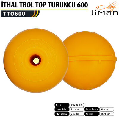 Liman Ağ - Liman İthal Trol Topu Turuncu 600 m