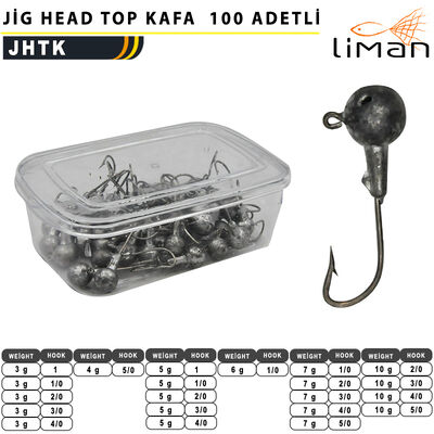 Liman - Liman Jig Head Top Kafa - 100 Adetli