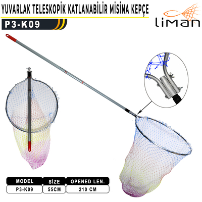 Liman - Liman Katlanır Yuvarlak 55*210cm (Renkli Misina) K-09