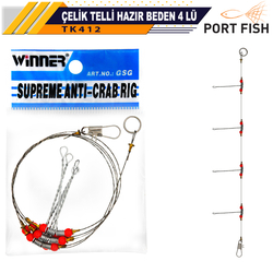 PORTFISH - Portfish Çelik Telli Hazır Beden 4 Lü - Kartela 40 adetli