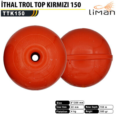 Liman Ağ - Liman İthal Trol Topu Kırmızı 150 m