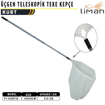 Liman - Liman Üçgen Teleskopik Teke Kepçe 38x45cm - 190 Cm