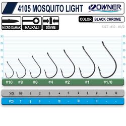 Owner 4105 Musquito Light Black Chrome İğne - Thumbnail