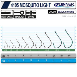 Owner 4105 Musquito Light Black Chrome İğne - Thumbnail
