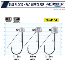 Owner 4154 Block Head Weedless - Thumbnail