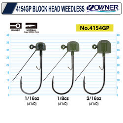 Owner 4154GP Block Head Weedless - Thumbnail