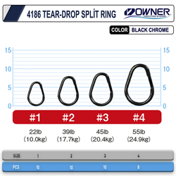 Owner 4186-011 Tear-Drop Split Ring - Thumbnail