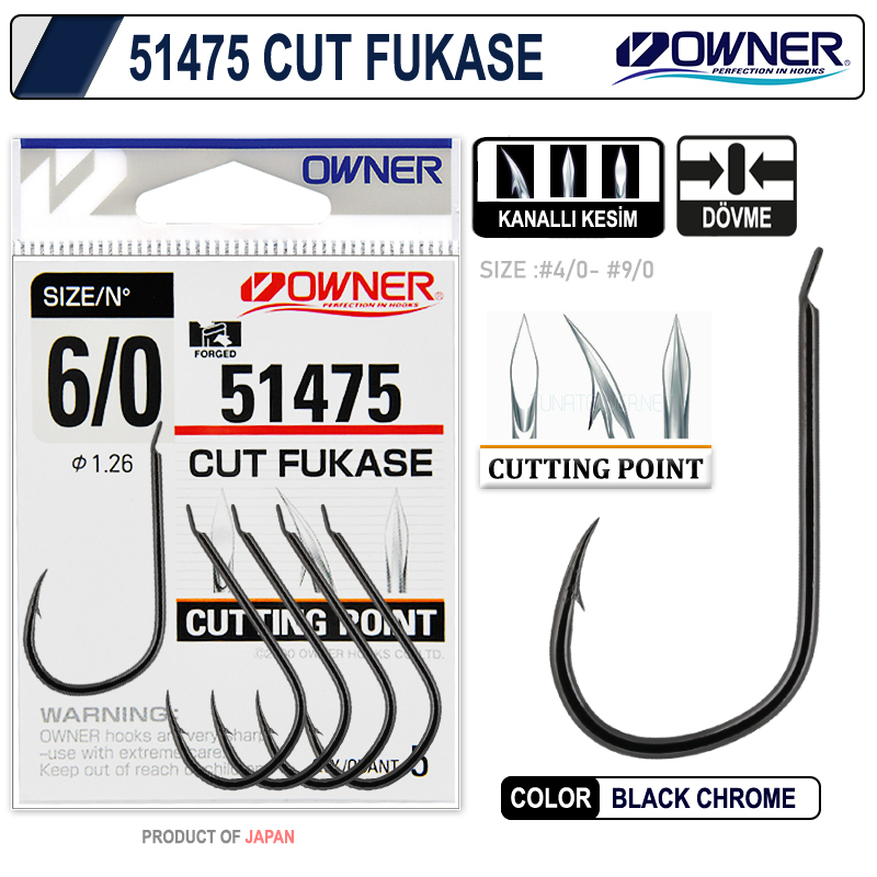 Owner 51475 OC Fukase Black Chrome İğne