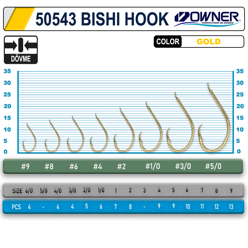 Owner 50543 Bishi Hook Gold İğne