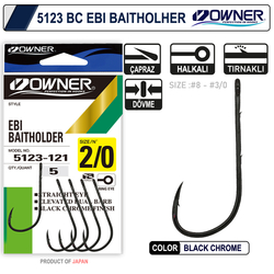 Owner 5123 Ebi Baitholder Black Chrome İğne - Thumbnail