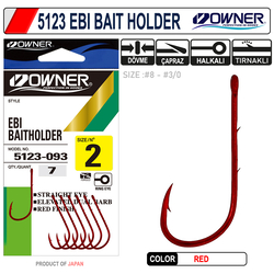 Owner 5123 Ebi Baitholder Red Hook - Thumbnail