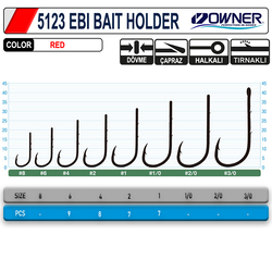 Owner 5123 Ebi Baitholder Red Hook - Thumbnail
