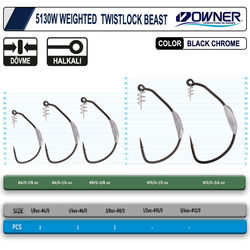Owner 5130W Weigted Twistlock Beast Silikon İğnesi - Thumbnail