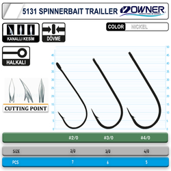 Owner 5131 Spinner Bait White İğne - Thumbnail