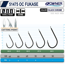 Owner 51475 OC Fukase Black Chrome İğne - Thumbnail