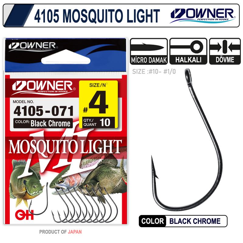 Owner 4105 Musquito Light Black Chrome İğne