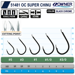 Owner 51481 Cut Super Chinu Black Chrome İğne - Thumbnail