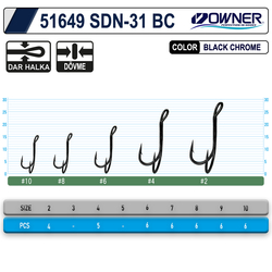 Owner 51649 Sdn-31Black Chrome İkili İğne - Thumbnail