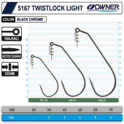Owner 5167 Twistlock Light Black Chrome İğne - Thumbnail