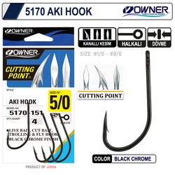 Owner 5170 Aki Hook Black Chrome İğne - Thumbnail