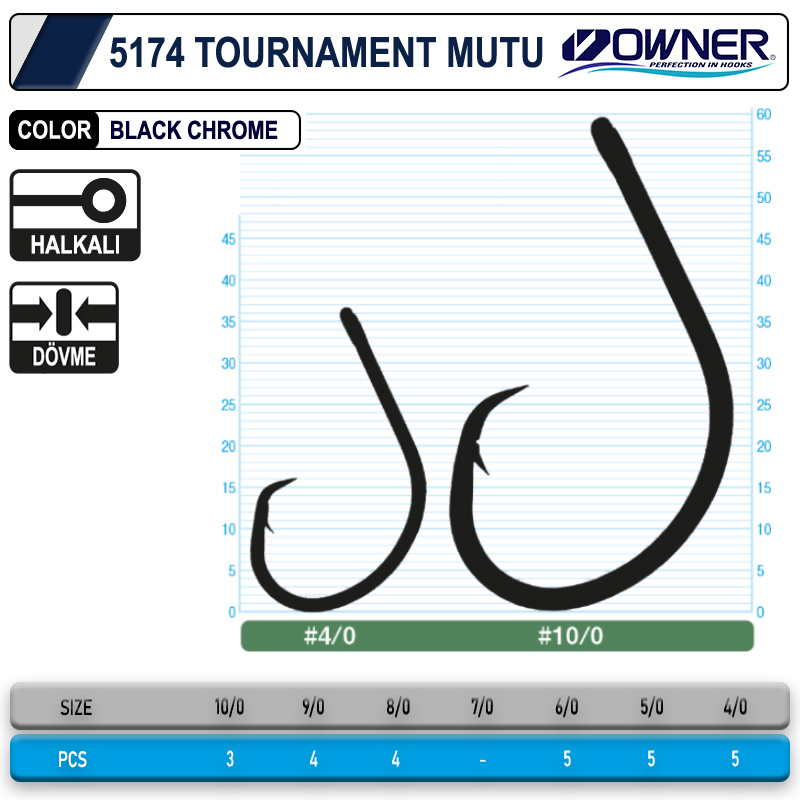 Owner 5174 Tournament Mutu Black Chrome İğne