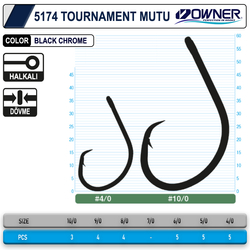 Owner 5174 Tournament Mutu Black Chrome İğne - Thumbnail