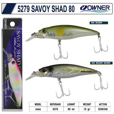 OWNER - Owner 5279 Savoy Shad 80 Mm 15g Maket Balık