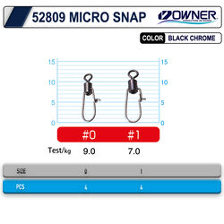 Owner 52809 Micro Snap Rapala Klipsi - Thumbnail