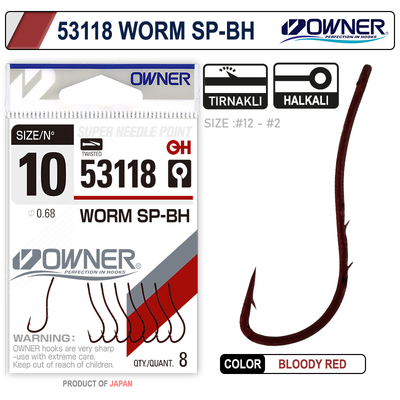 OWNER - Owner 53118 Worm Sp-Bh Bloody Red İğne