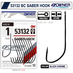 Owner 53132 Saber Hook Black Chrome İğne - Thumbnail