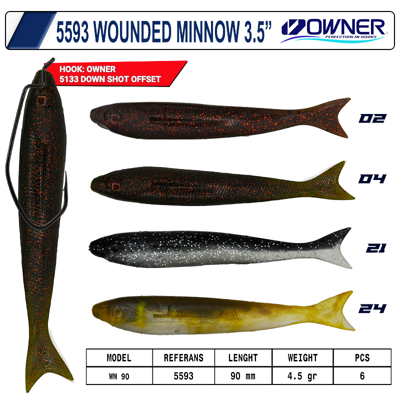 Owner 5593 Wounded Minnow 90mm