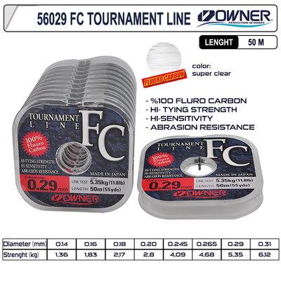 OWNER - Owner 56029 Tournament Fc Fluorocarbon Misina 50m