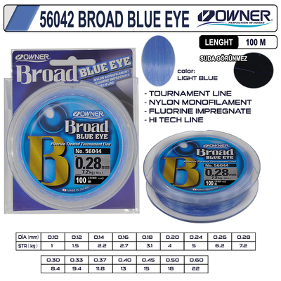 OWNER - Owner 56042 Broad Blue Eye 100m Light Blue