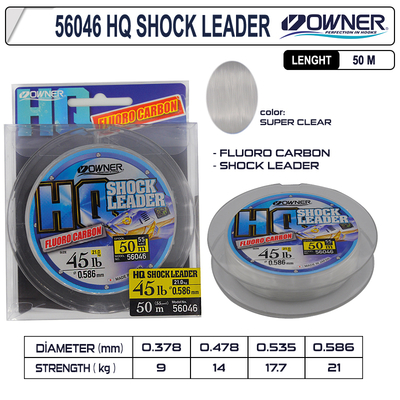 OWNER - Owner 56046 Hq Shock Leader Fluorocarbon Super Clear