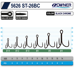 Owner 5626 St-26 Black Chrome Çarpma İğne - Thumbnail
