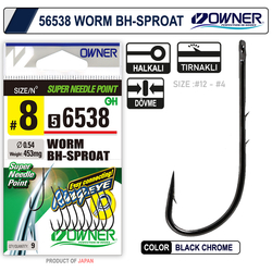 OWNER - Owner 56538 Worm Bh-Sproat Black Chrome İğne