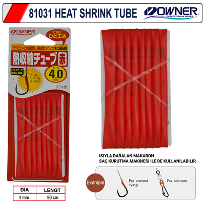 OWNER - Owner 81031 Heat Shrink Tube 1.2m Red