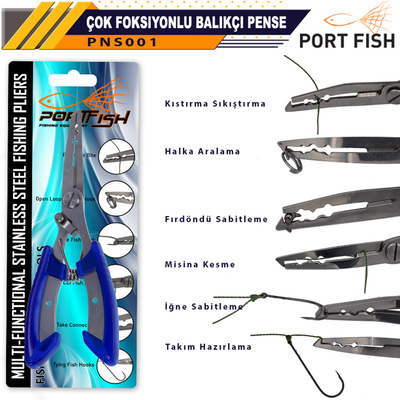 PORTFISH - Portfish Çok Foksiyonlu Balıkçı Pensesi Büyük