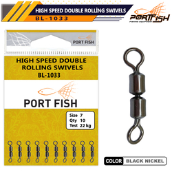 Portfish BL-1033 High Speed Double Rolling Swivels - Thumbnail
