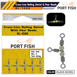 Portfish BL-1088 Üçlü Fosforlu Bilyalı Fırdöndü - Thumbnail