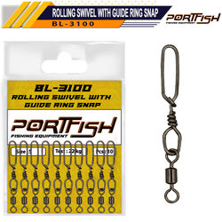 Portfish BL-3100 Rolling Swivel with Guide Ring Snap - Thumbnail