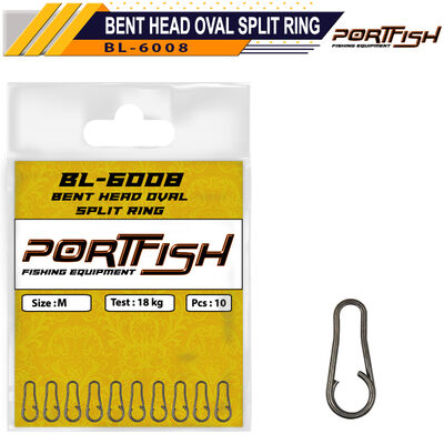 PORTFISH - Portfish BL-6008 Bent Head Oval Split Ring